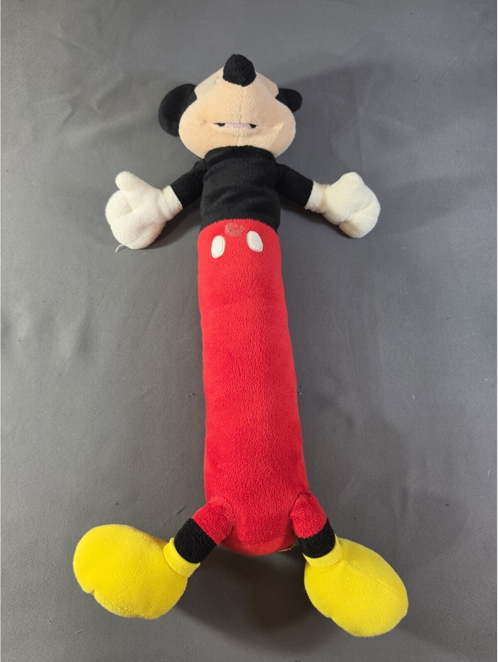 Disney Baby Mickey Mouse Plush Rattle Stick Chime Infant Stuffed Toy Soft